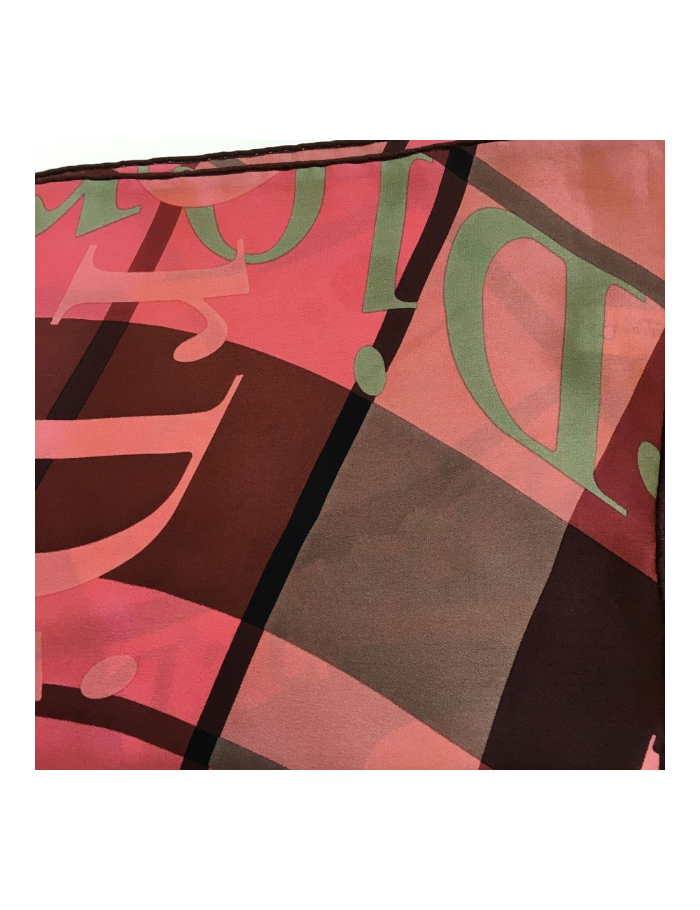 CHRISTIAN DIOR silk scarf pink