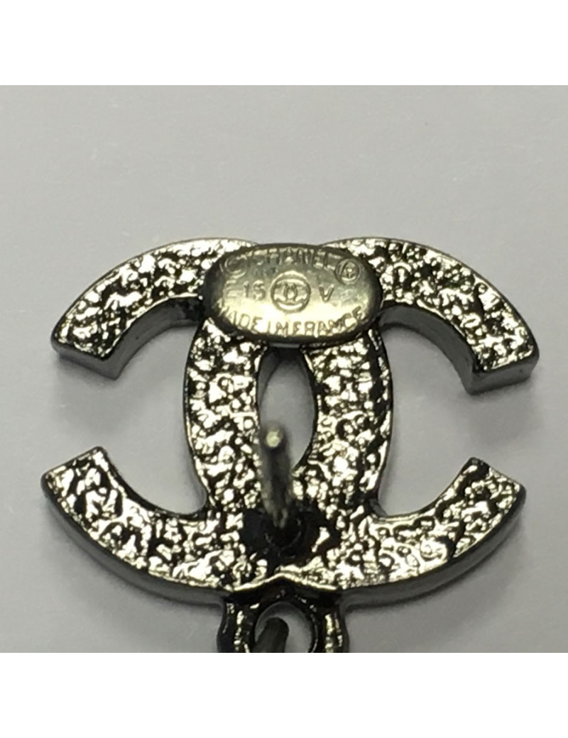 Clous d'oreilles ruthénium CHANEL