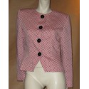 Pink jacket black polka dot, vintage GIVENCHY T38