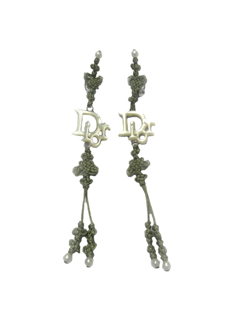 Boucles d'oreille clips pendantes DIOR 