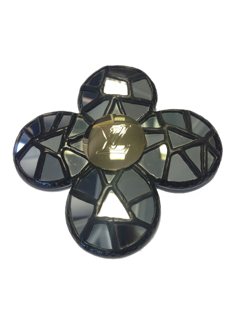 LOUIS VUITTON mirror and stainless steel brooch