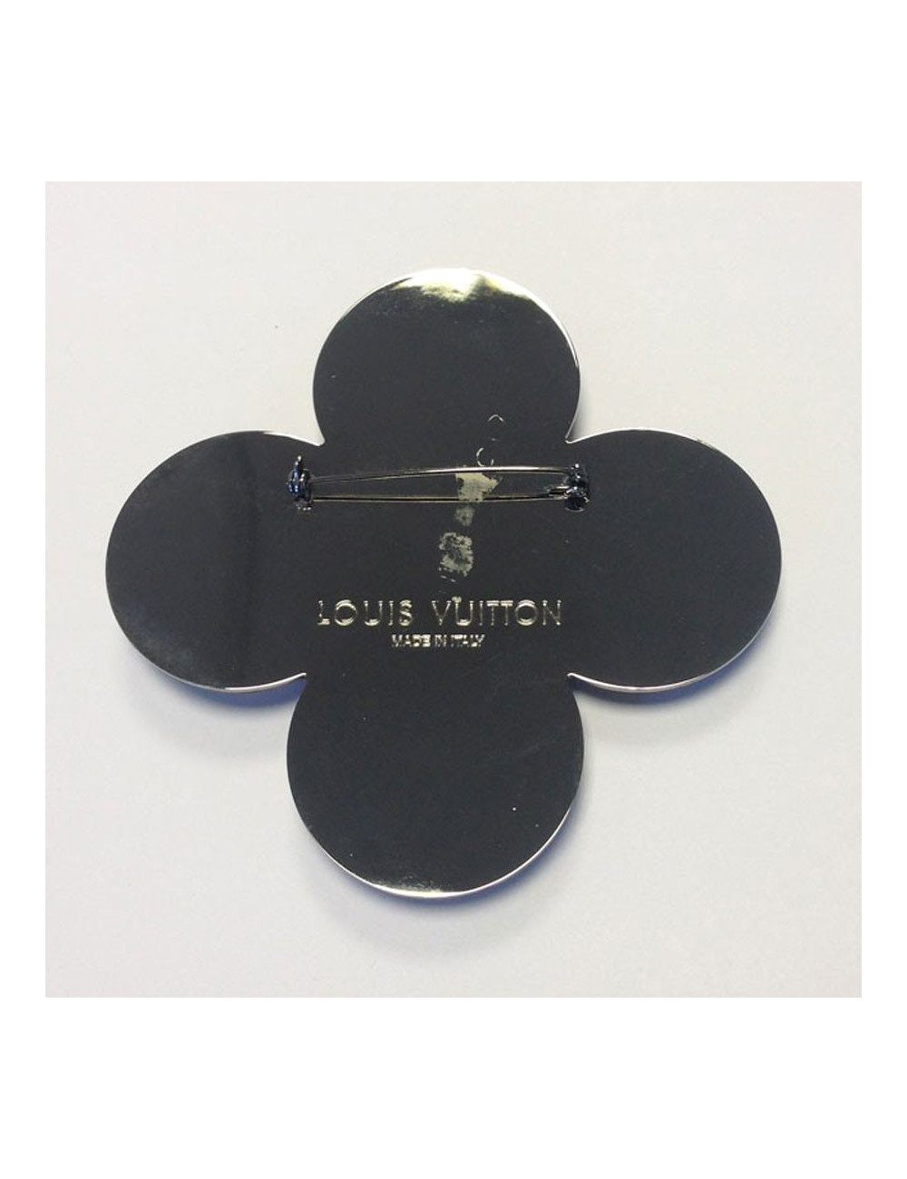 LOUIS VUITTON mirror and stainless steel brooch