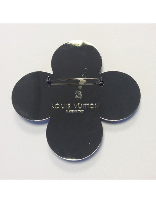 LOUIS VUITTON mirror and stainless steel brooch