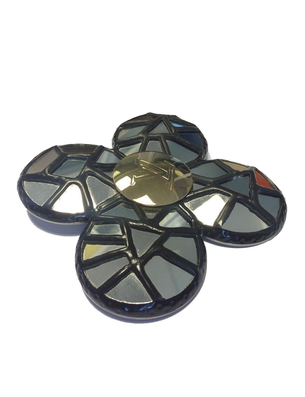LOUIS VUITTON mirror and stainless steel brooch