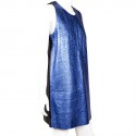Robe PHILLIP LIM cuir bleu métallisé T 8 US/^40 FR