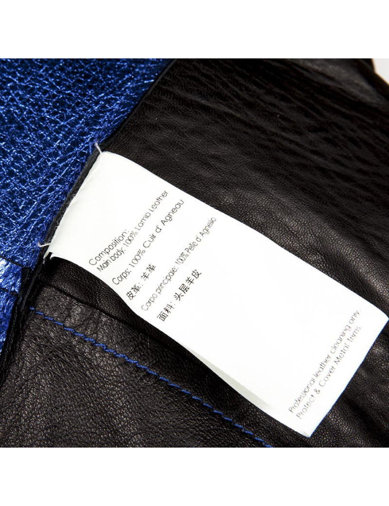 Dress PHILLIP LIM metallic blue leather T 8 US / ^ 40 en
