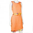 All CHANEL T 34 en top and skirt coral