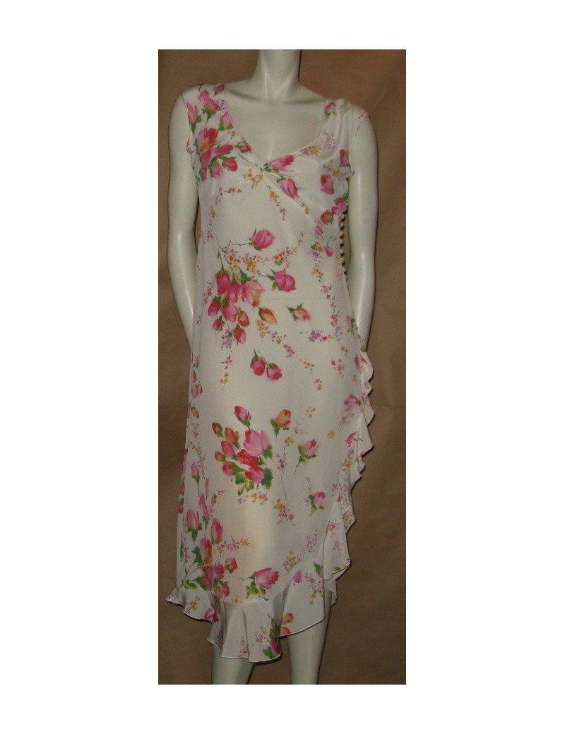 Robe en soie imprimée JOHN GALLIANO