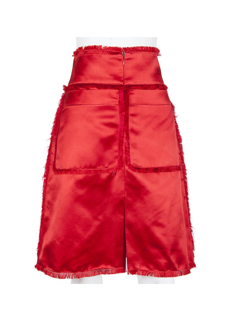 Jupe CHANEL soie rouge T38