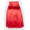CHANEL T38 en red Duchess silk skirt