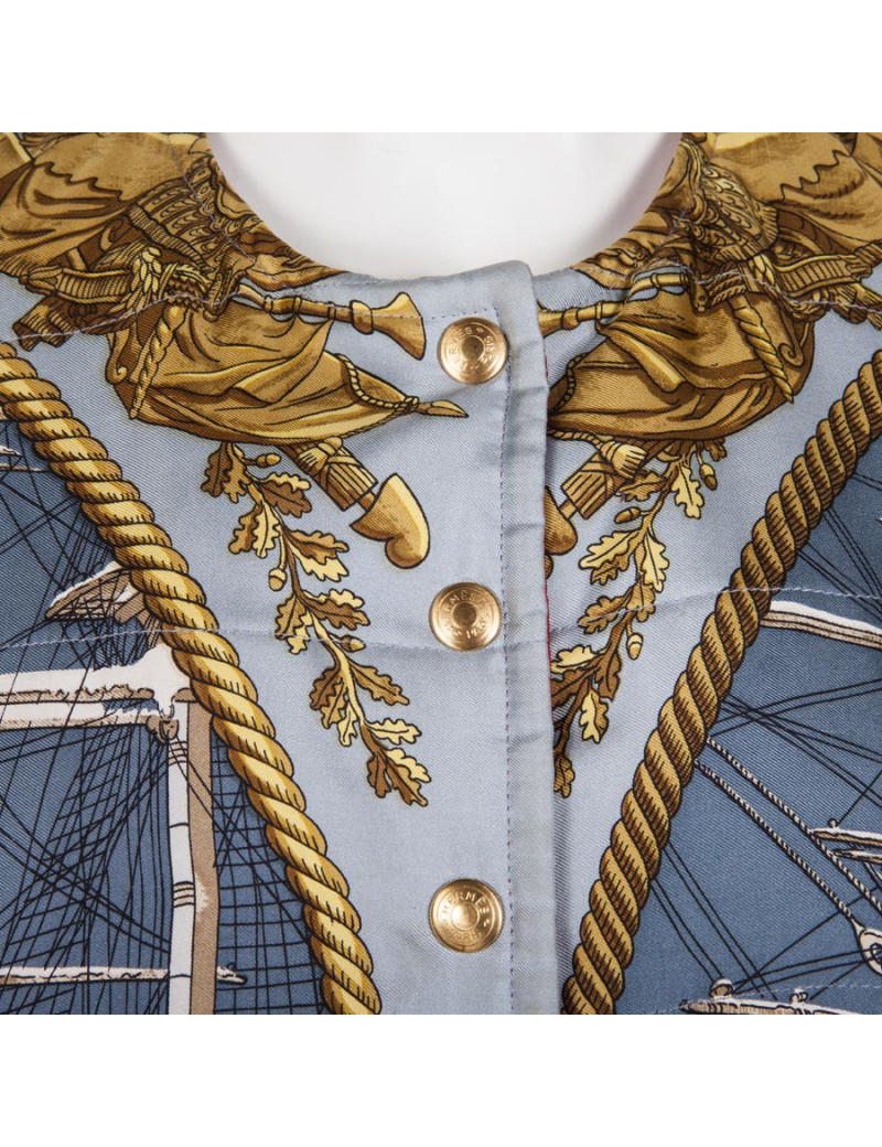 Vest HERMES t 38 en "Navy and cavalry"