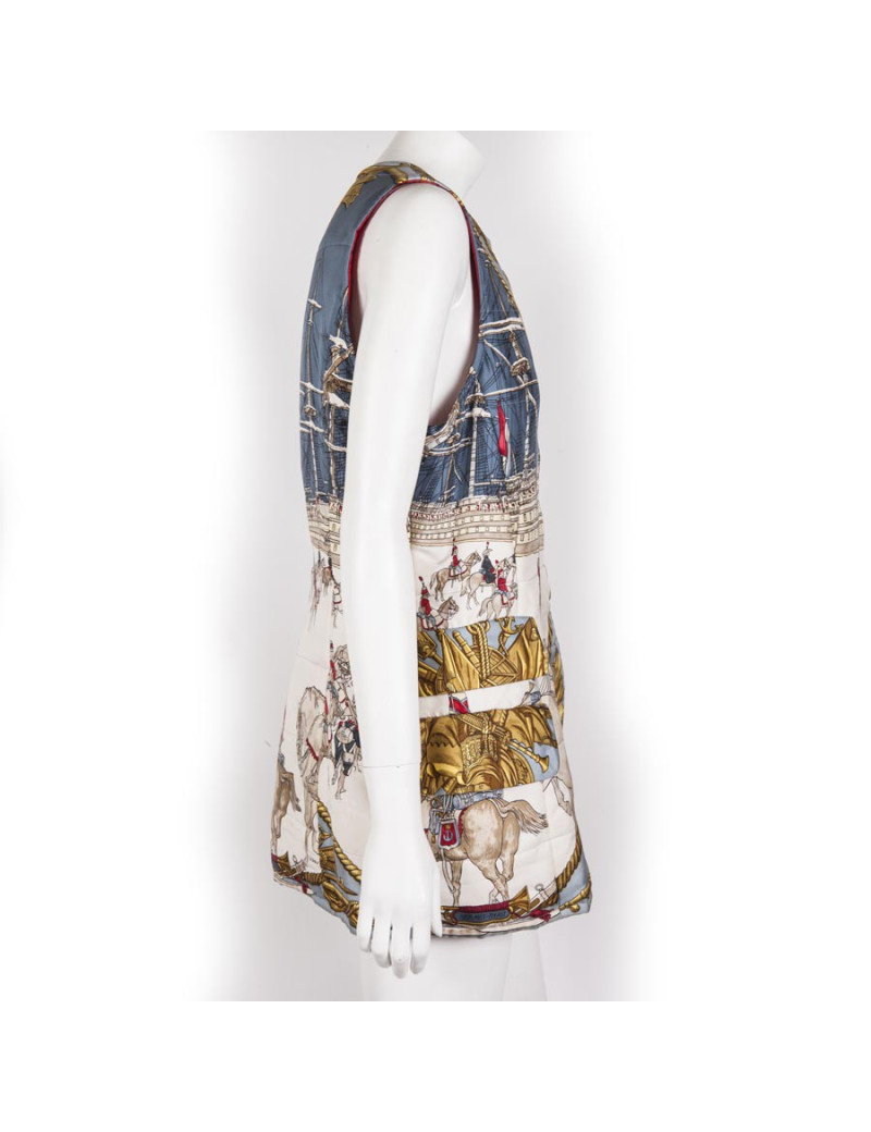 Vest HERMES t 38 en "Navy and cavalry"