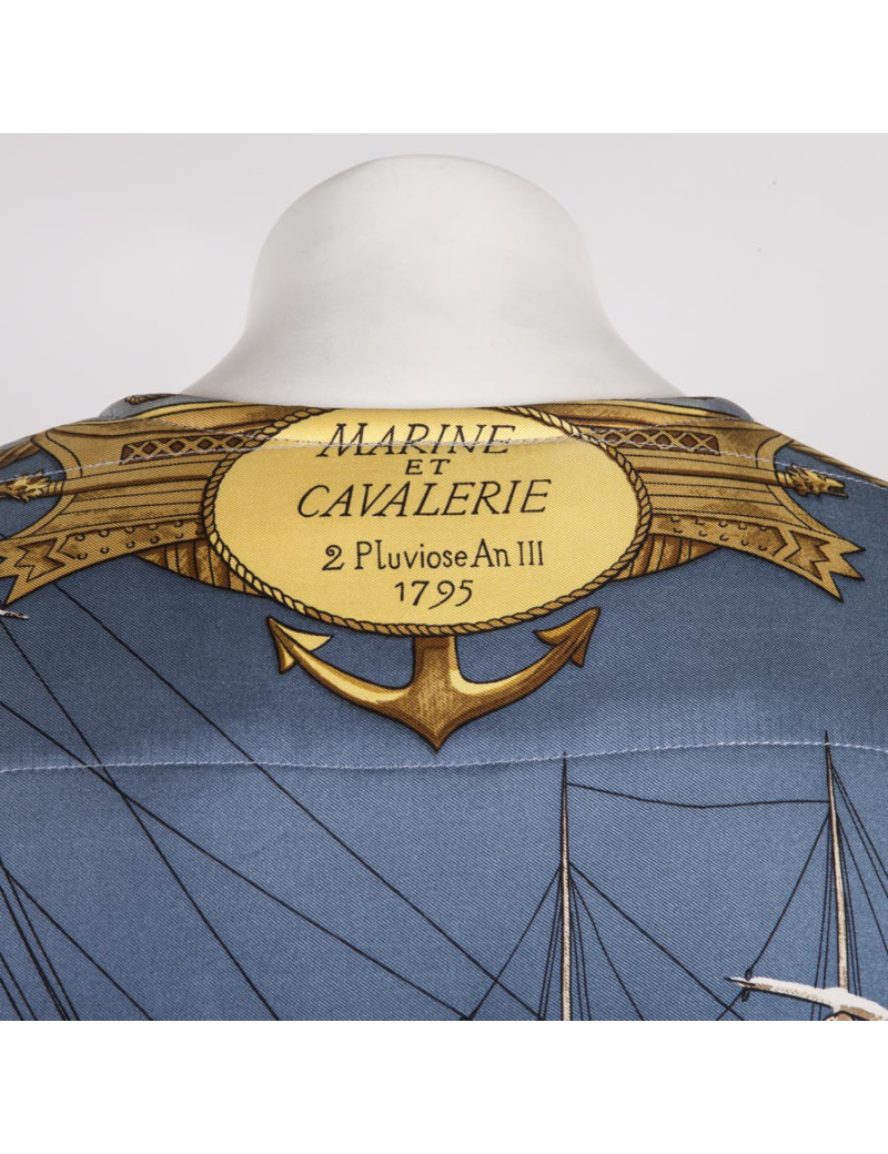 Vest HERMES t 38 en "Navy and cavalry"