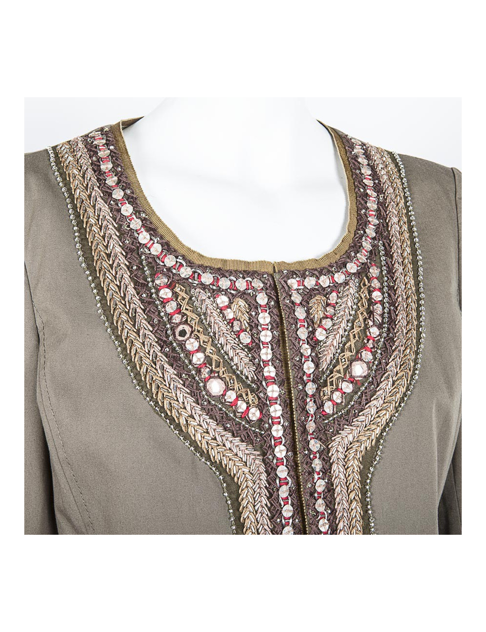 ALBERTA FERRETTI T 42 bed jacket / 38 khaki en