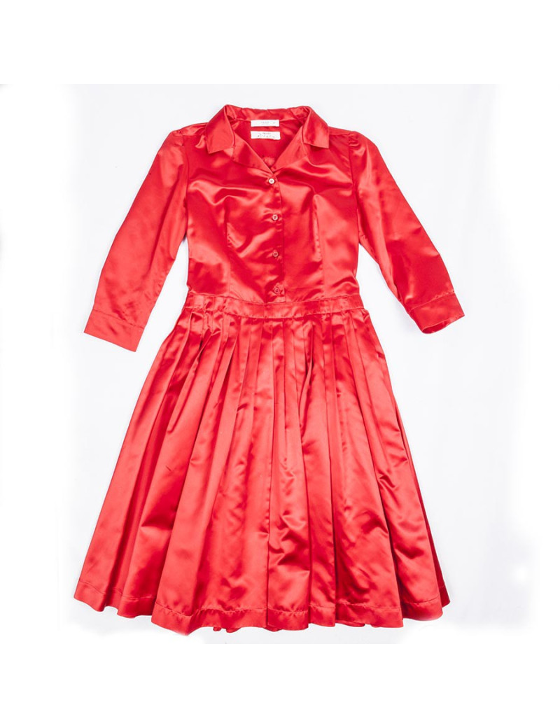 Robe PRADA T 40 IT/ 36 FR en soie rouge Re-édition
