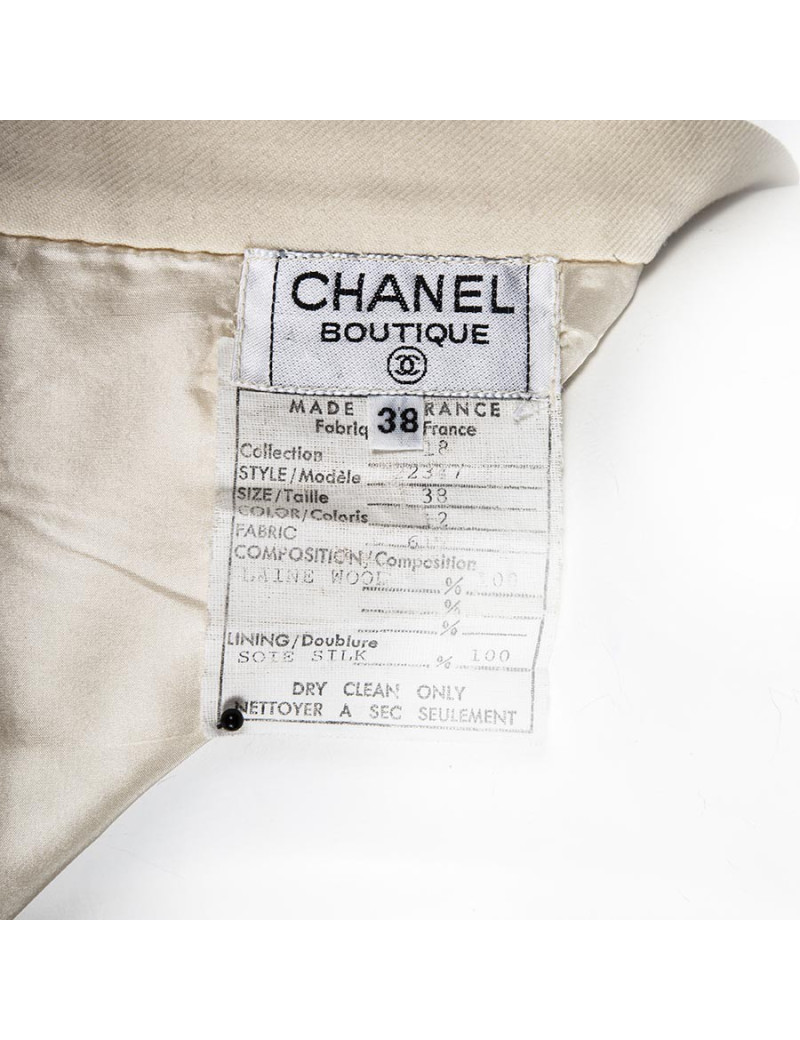CHANEL t38 en in Ecru wool skirt