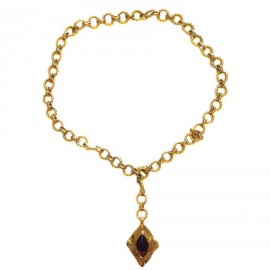 YVES SAINT LAURENT golden belt-necklace
