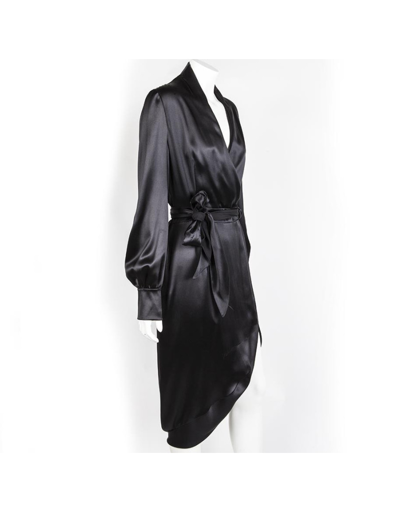 Robe YVES SAINT LAURENT T 38 FR en soie noire