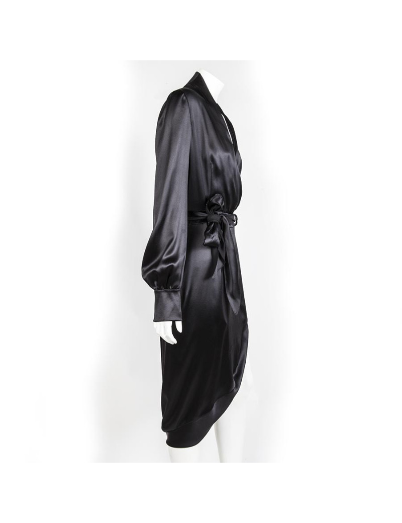 Robe YVES SAINT LAURENT T 38 FR en soie noire