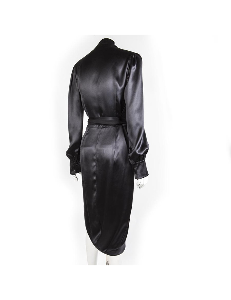 Robe YVES SAINT LAURENT T 38 FR en soie noire