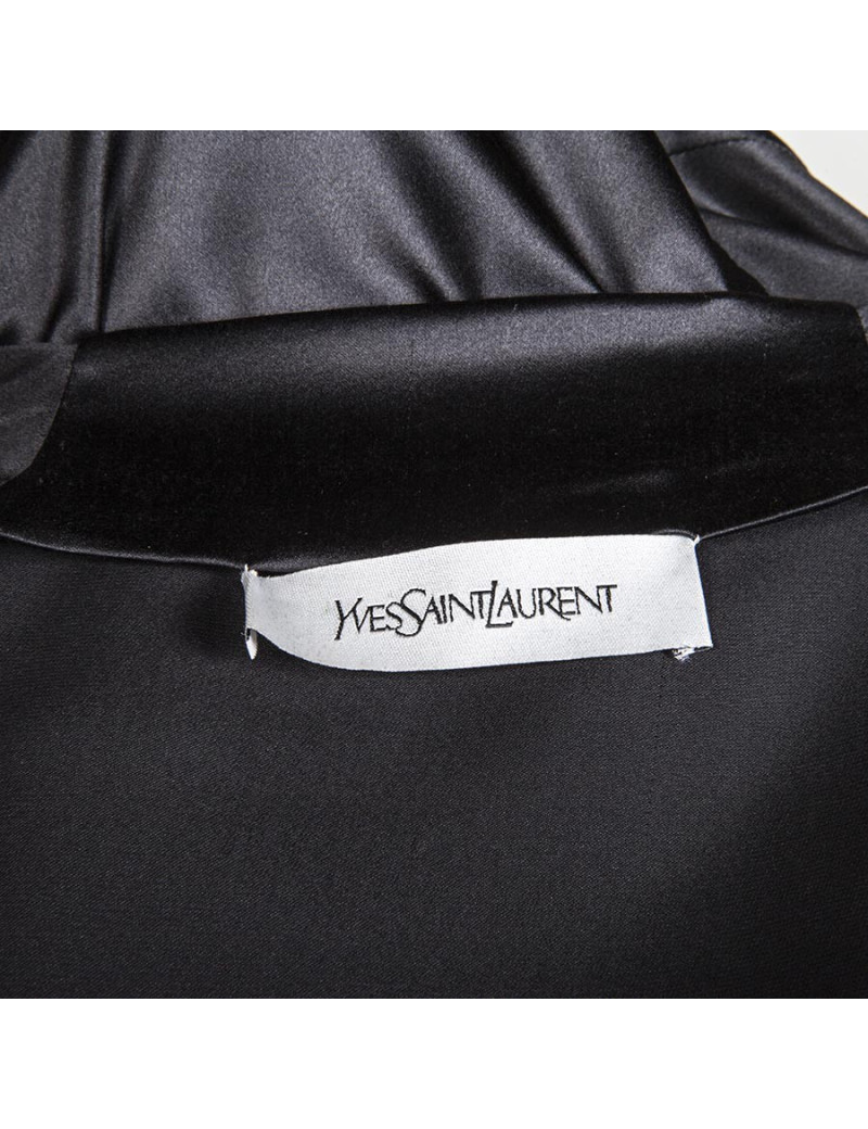 Robe YVES SAINT LAURENT T 38 FR en soie noire