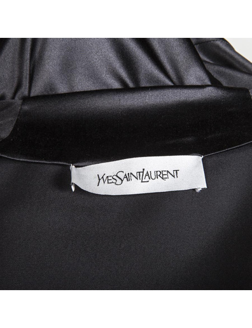 Robe YVES SAINT LAURENT T 38 FR en soie noire