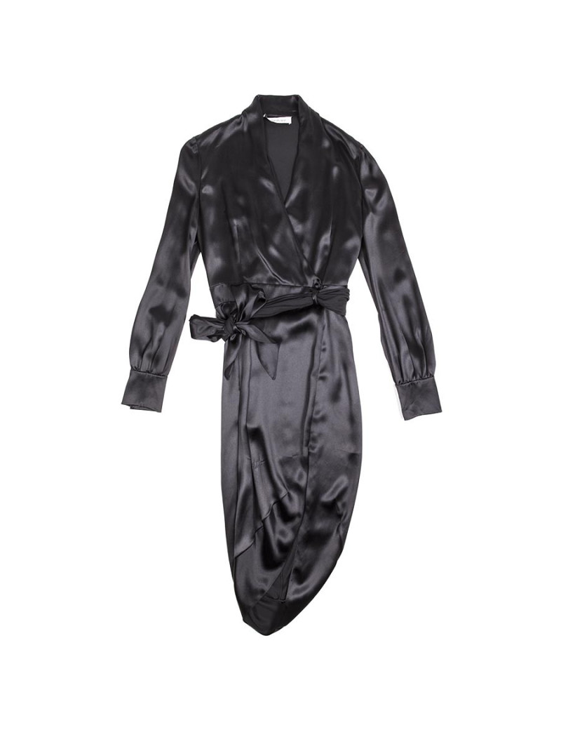 Robe YVES SAINT LAURENT T 38 FR en soie noire