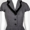 CHRISTIAN DIOR sheath dress in gray wool size 36EU
