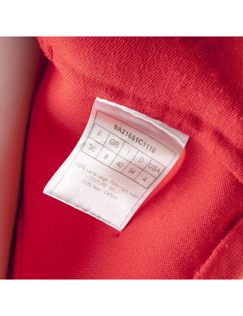 CHRISTIAN DIOR T 36/38 FR red dress in wool