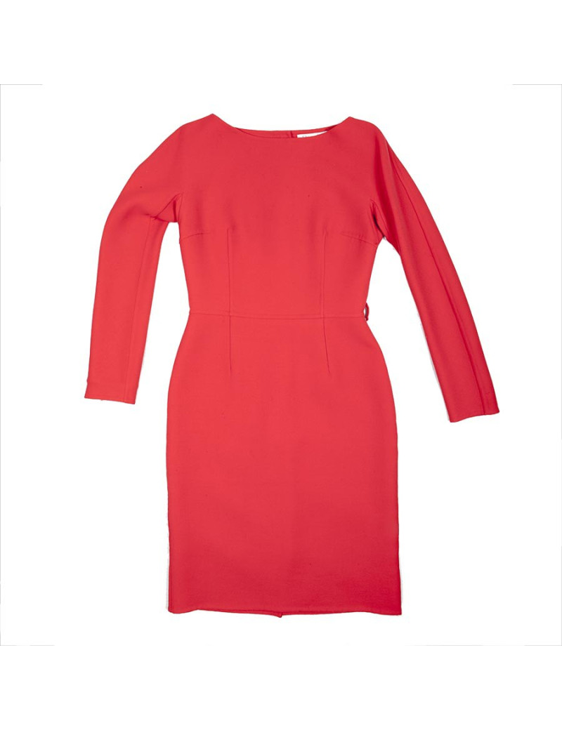 CHRISTIAN DIOR T 36/38 FR red dress in wool