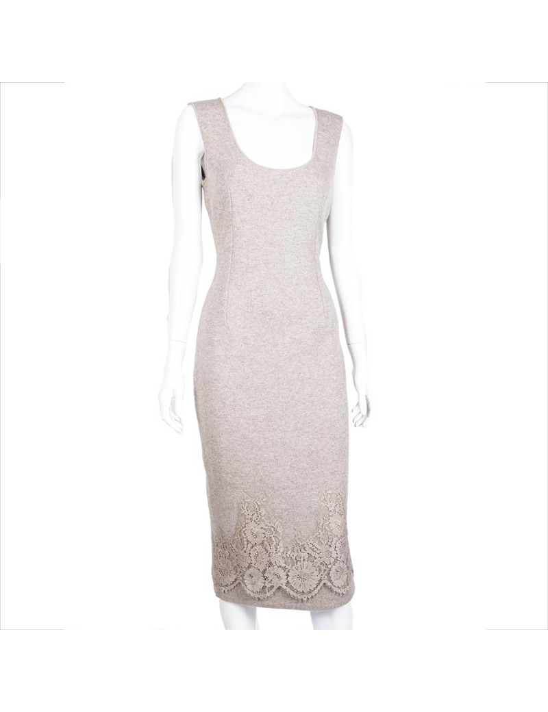 Robe ERMANNO SCERVINO T 44 IT/ 40 FR en laine beige