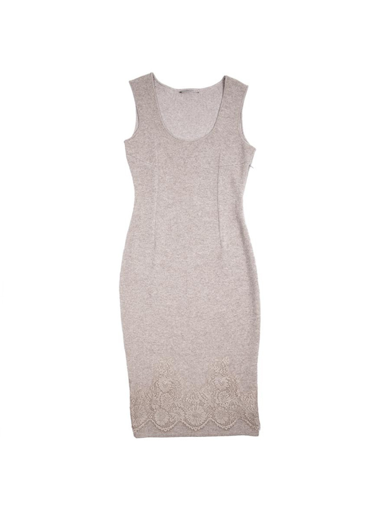 Robe ERMANNO SCERVINO T 44 IT/ 40 FR en cachemire beige