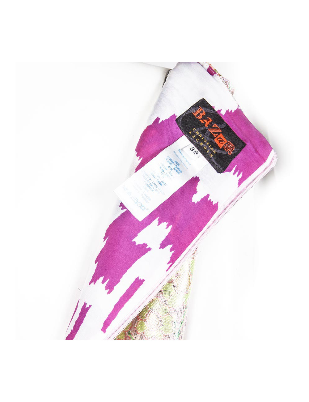 Robe et sac CHRISTIAN LACROIX  "Bazar"T 38