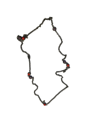 Collier Marguerite de Valois pâte de verre multicolore