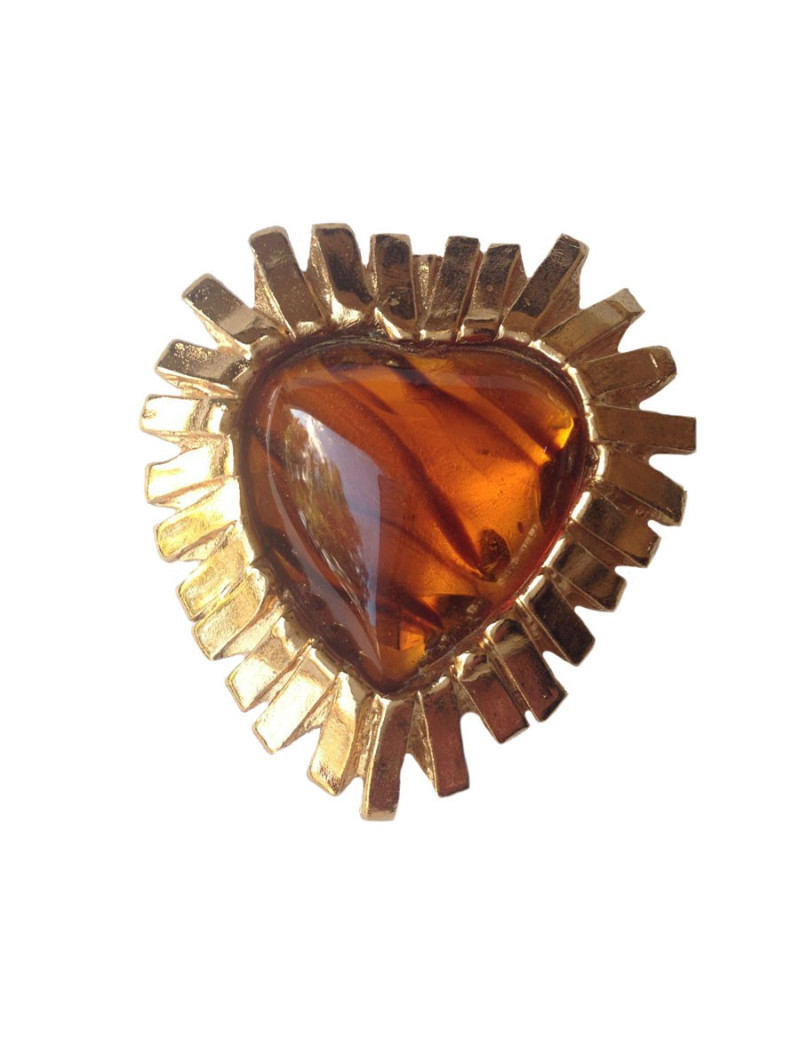 Broche YVES SAINT LAURENT cœur 