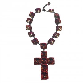 Collier croix en cristal Swarovski 