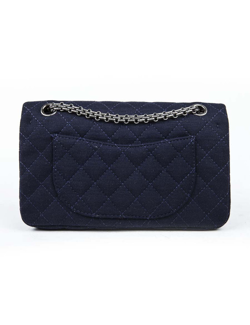 Timeless CHANEL blue jersey purse