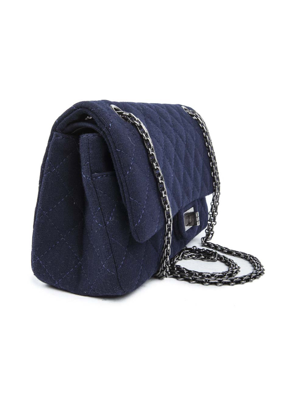 Timeless CHANEL blue jersey purse