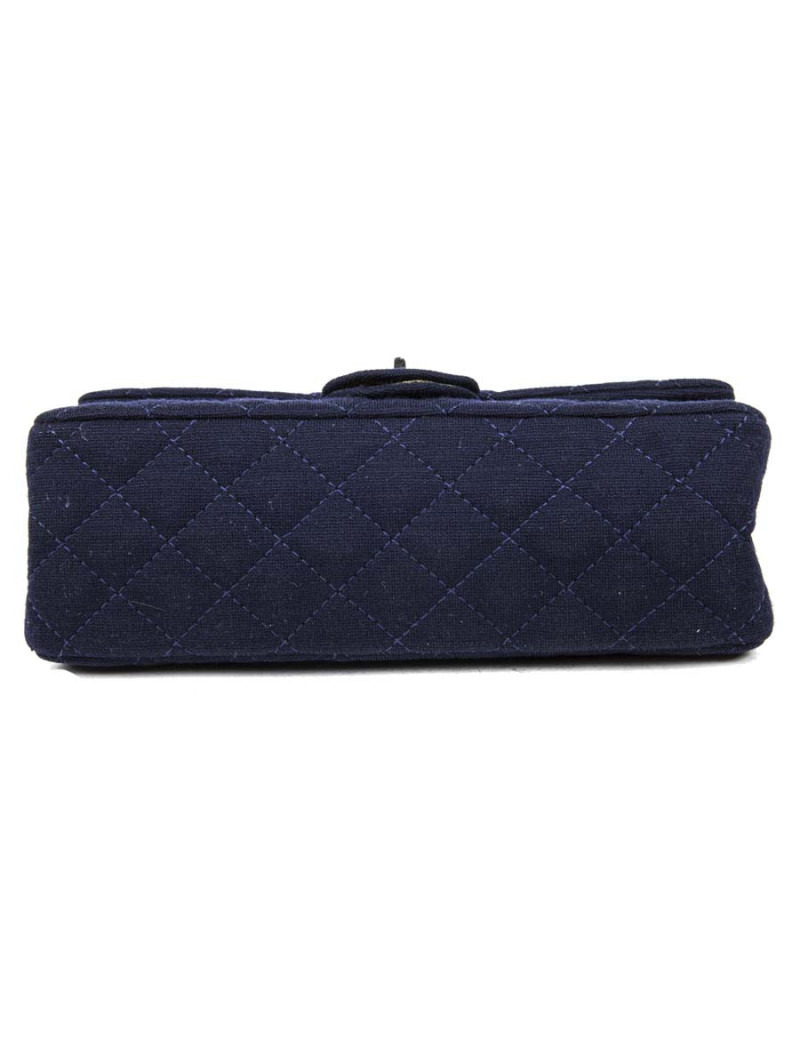 Timeless CHANEL blue jersey purse