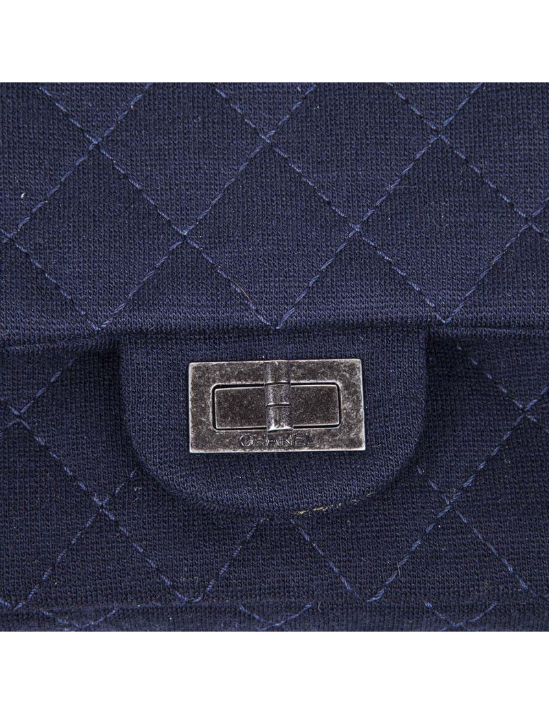 Timeless CHANEL blue jersey purse