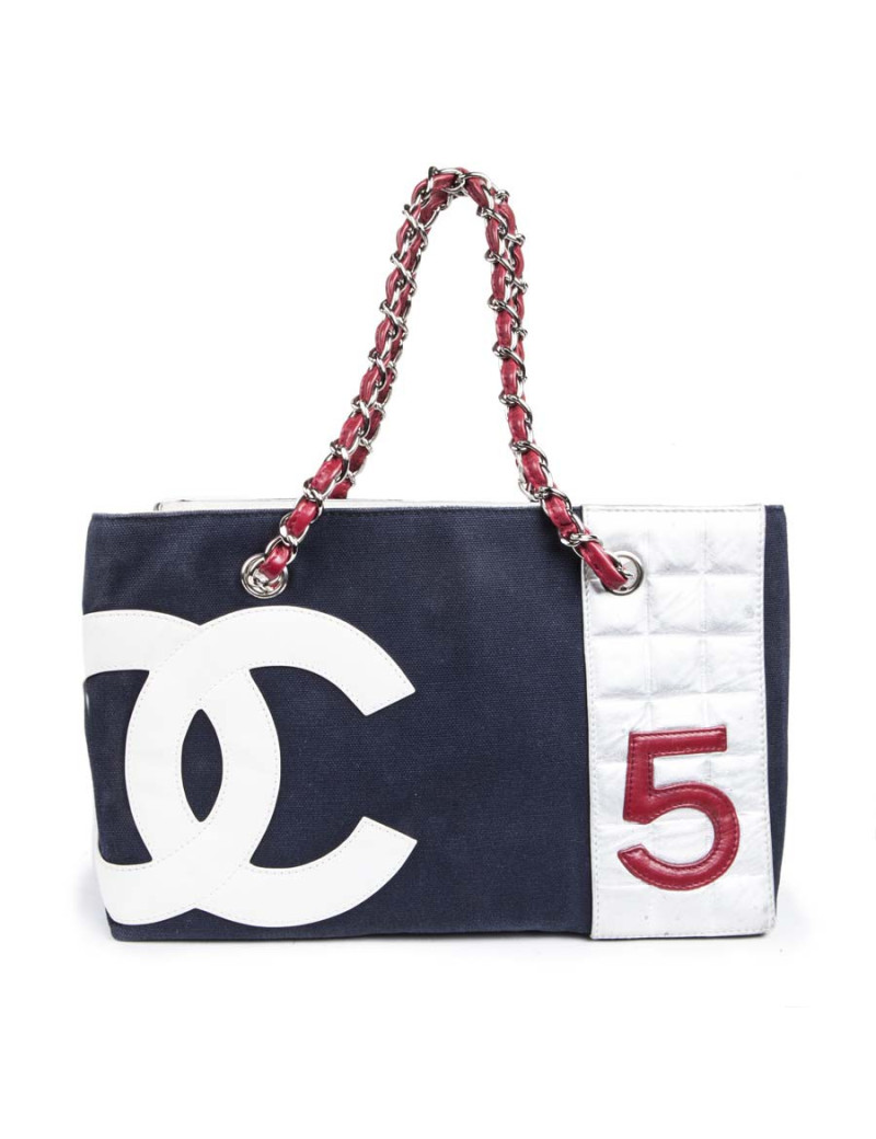 Sac CHANEL "n 5" toile et cuir