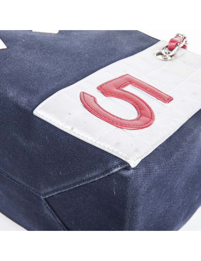 Sac CHANEL "n 5" toile et cuir