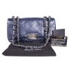 Navy Blue CHANEL quilted leather bag