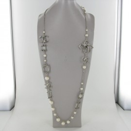 Necklace pearls and rhinestones CHANEL