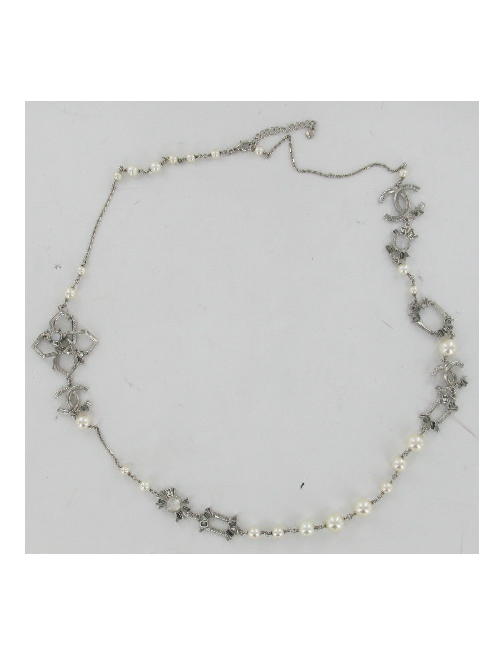 Sautoir perles et strass CHANEL