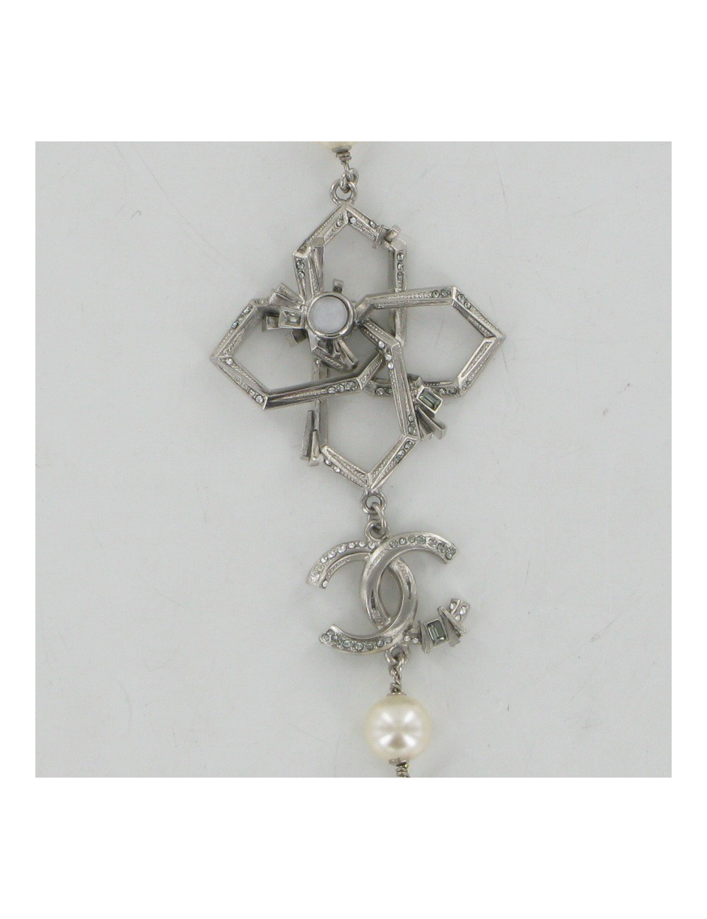 Sautoir perles et strass CHANEL