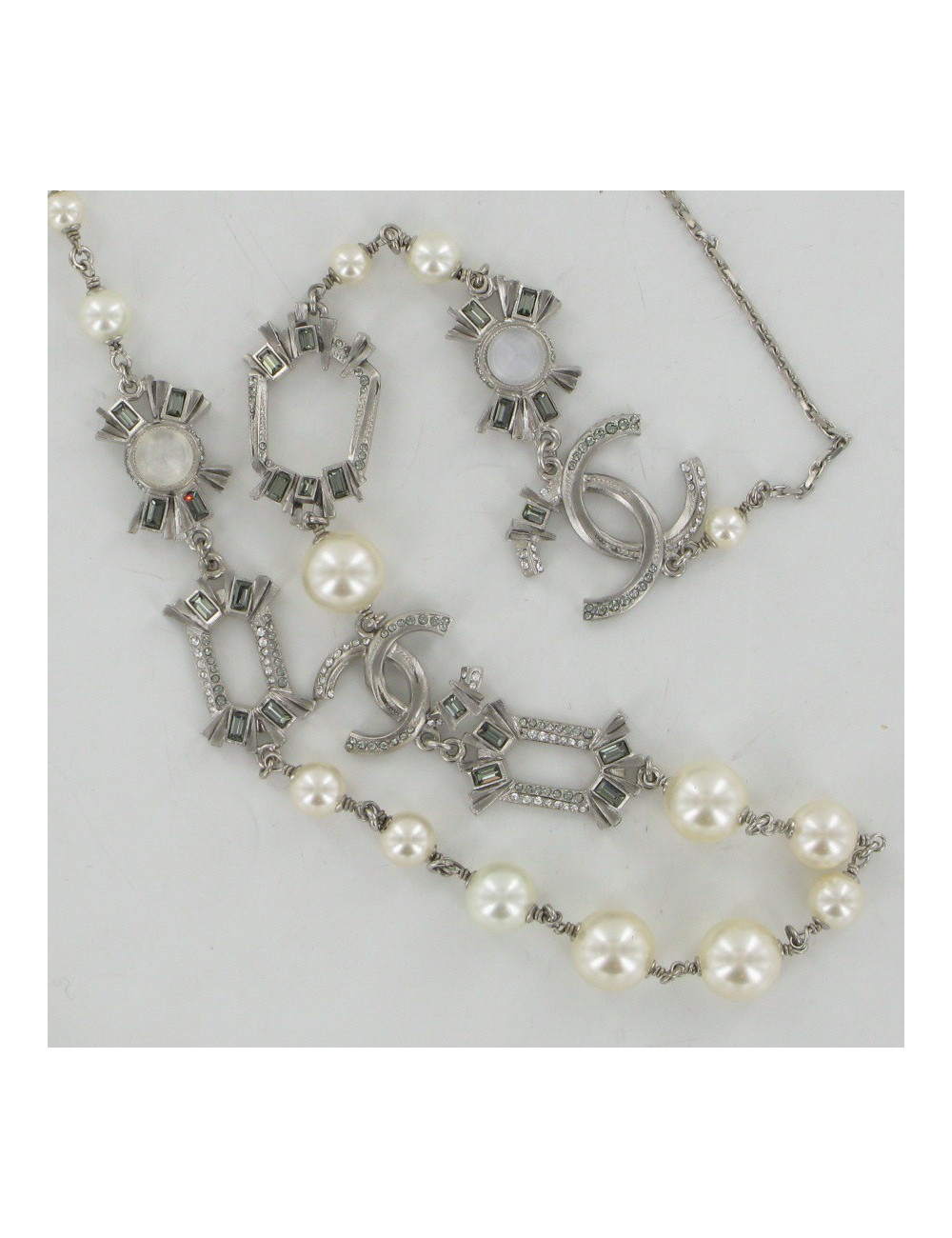 Sautoir perles et strass CHANEL