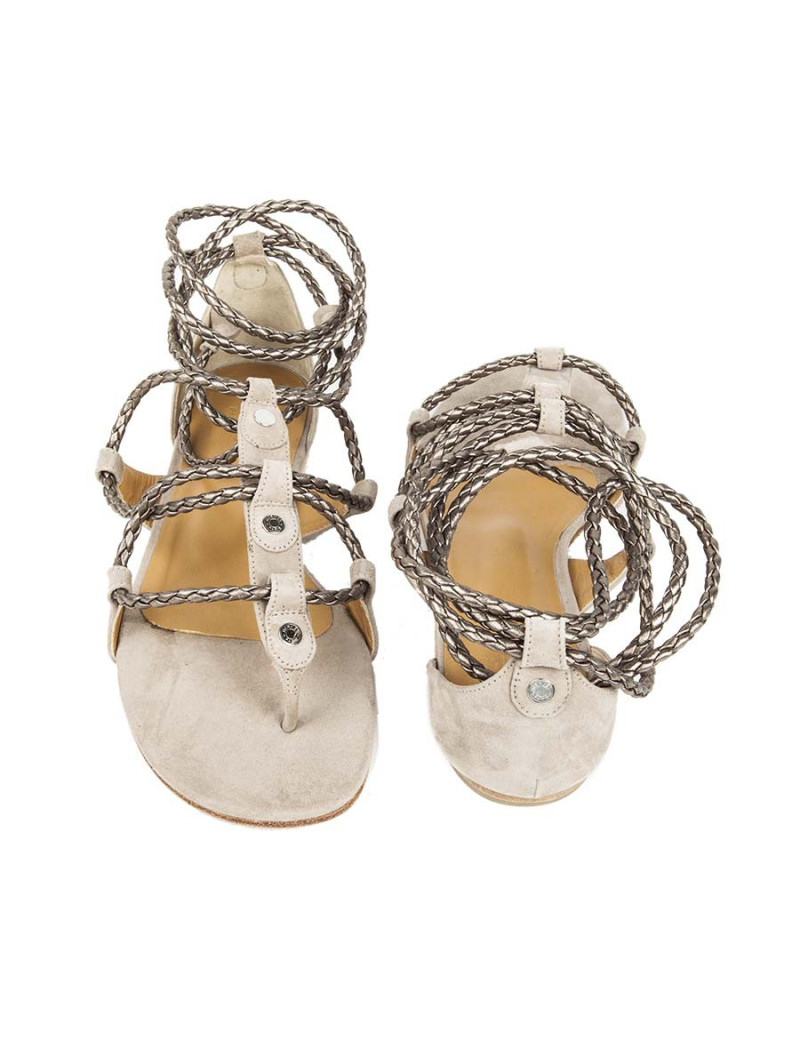 Sandales HERMES T 38.5 spartiates