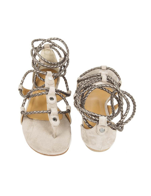 Sandales HERMES T 38.5 spartiates