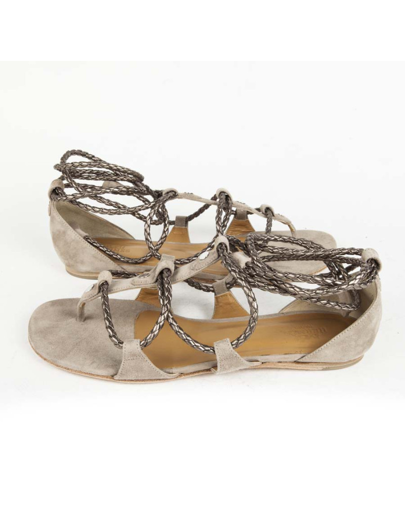 Sandales HERMES T 38.5 spartiates